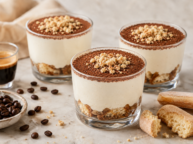 No-Bake Tiramisu Cheesecake Cups | Oh! Crema
