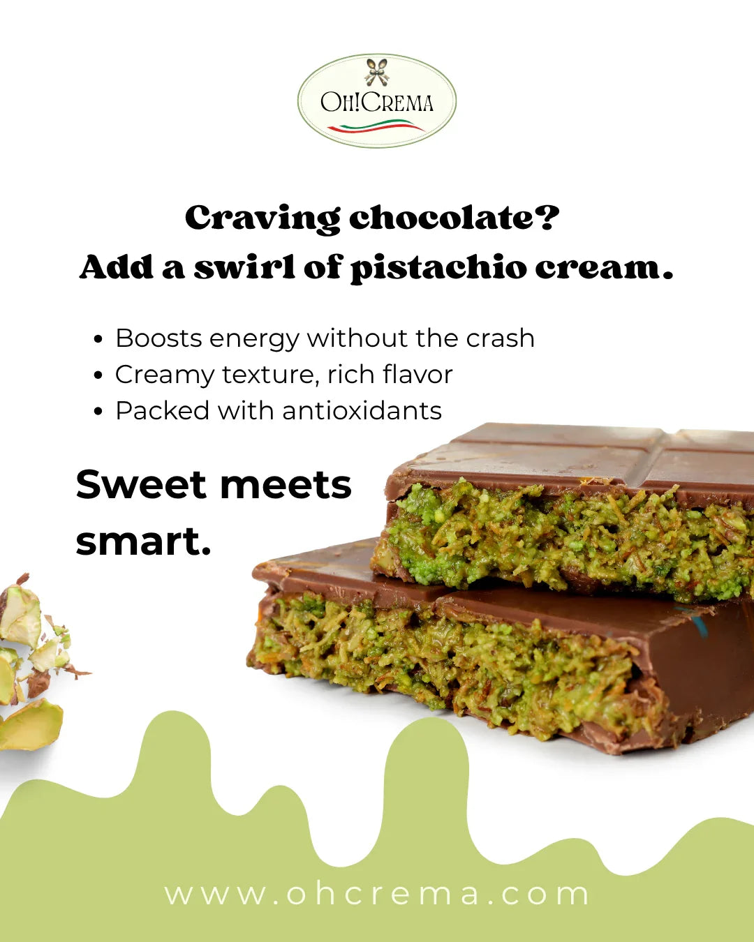 Oh! Crema – Premium Italian Pistachio Cream Spread | 200g Jar