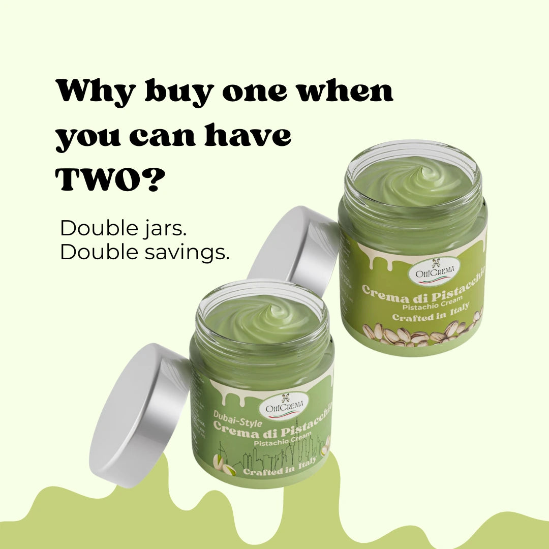 Dubai-Style Pistachio Cream & Premium Italian Pistachio Cream - 2 Packs - 230g each