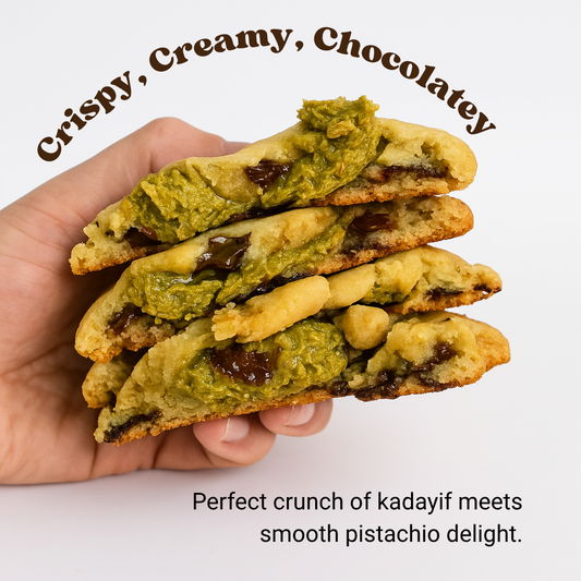 Dubai Chocolate Chip Cookies – Ultra-Rich Premium Cookies (4 Pack)