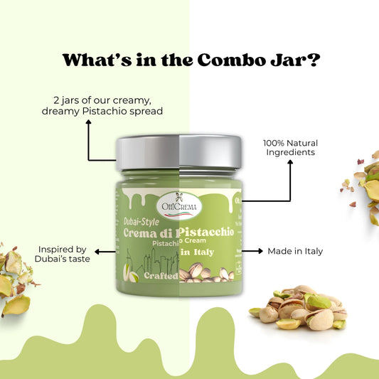 Dubai-Style Pistachio Cream & Premium Italian Pistachio Cream - 2 Packs - 230g each