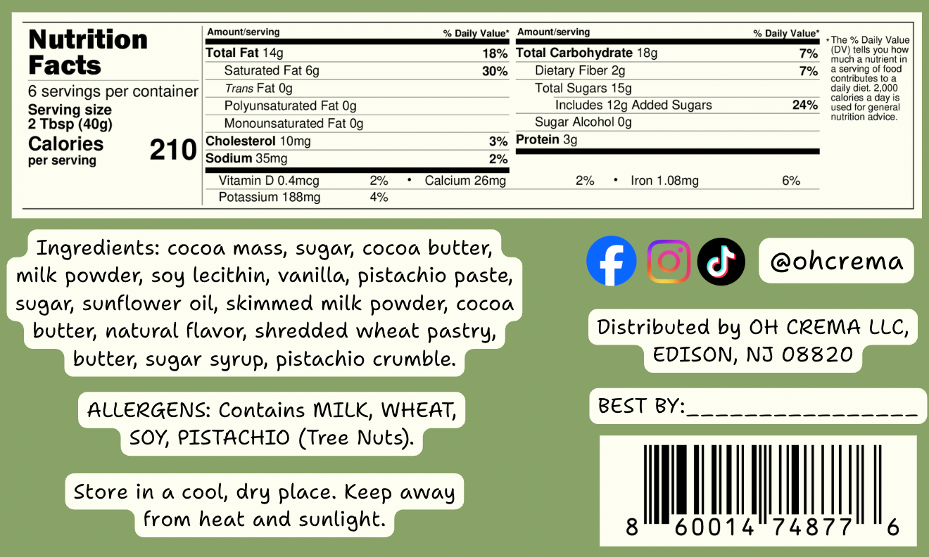 Dubai in a Jar – Creamy Pistachio with Kadayıf & Chocolate