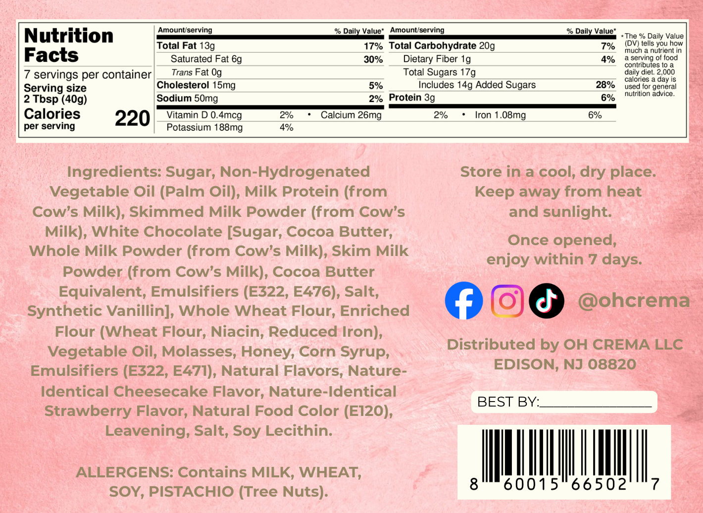 Strawberry Cheesecake in a Jar — Graham, Cheesecake Cream & Strawberry | 10 oz