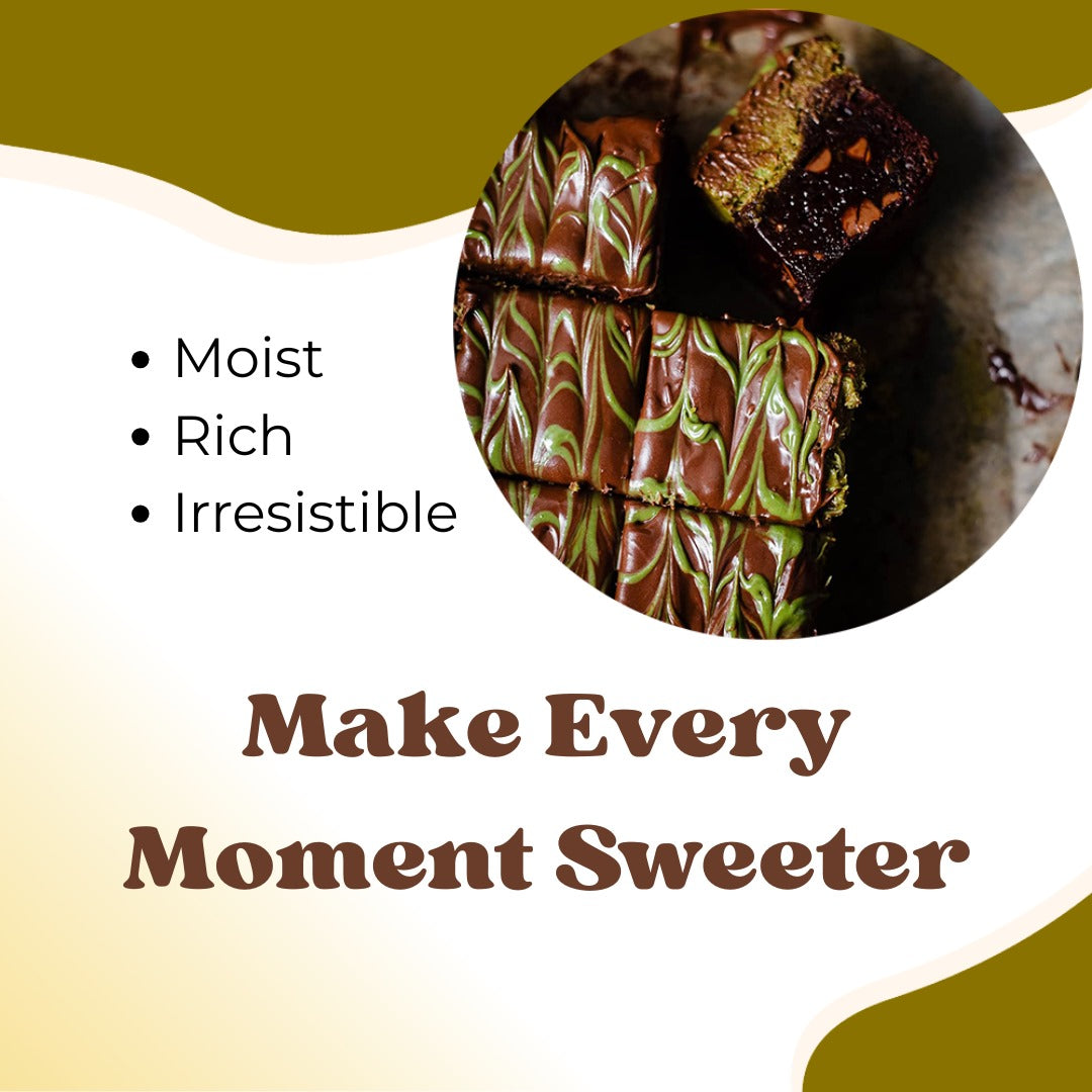Dubai Pistachio Brownies with Kadayif – 2 Pack (4 oz Trays)