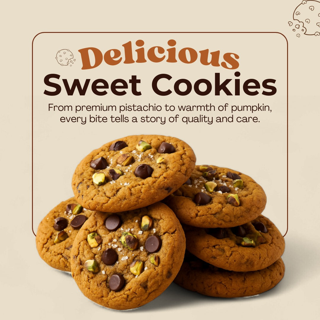 Pumpkin Spice Pistachio Chocolate Chip Cookies | Oh! Crema – 4 Pack