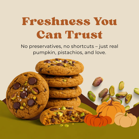 Pumpkin Spice Pistachio Chocolate Chip Cookies | Oh! Crema – 4 Pack