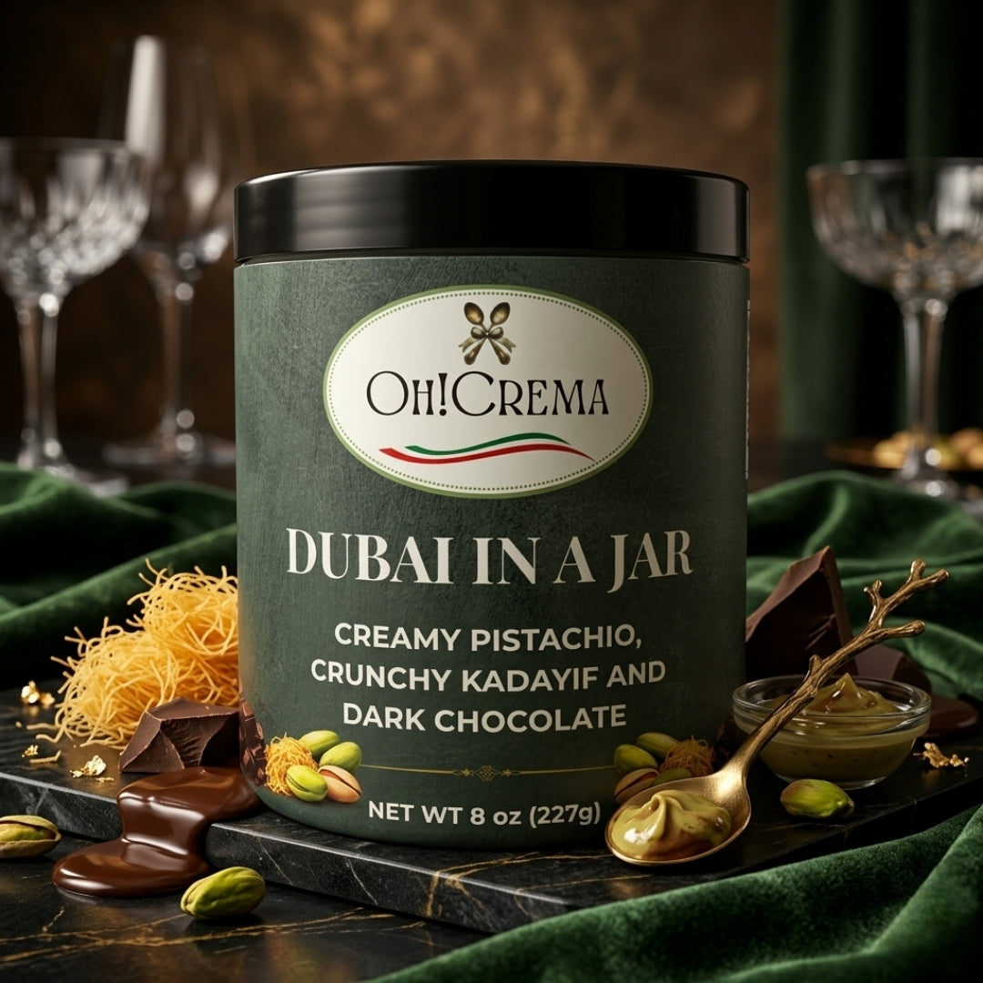 Dubai in a Jar – Creamy Pistachio with Kataifi and Chocolate by Oh! Crema