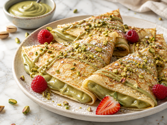 Pistachio Cream Crepes Recipe | Oh! Crema