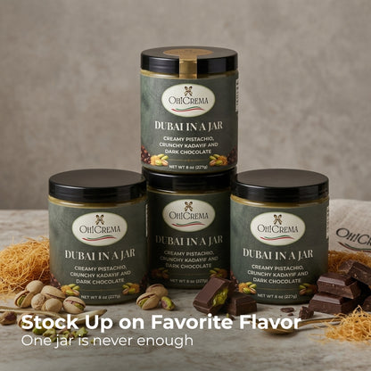 Dubai in a Jar – Handcrafted - Creamy Pistachio with Kadayıf & Chocolate
