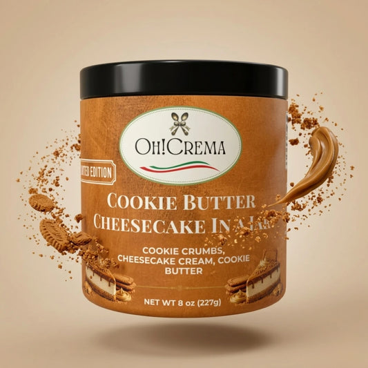 Cookie Butter Cheesecake in a Jar – Layered Cheesecake Cream & Crunchy Cookie Crumbles