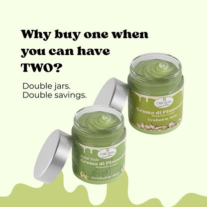 Dubai-Style Pistachio Cream & Premium Italian Pistachio Cream - 2 Packs - 230g each