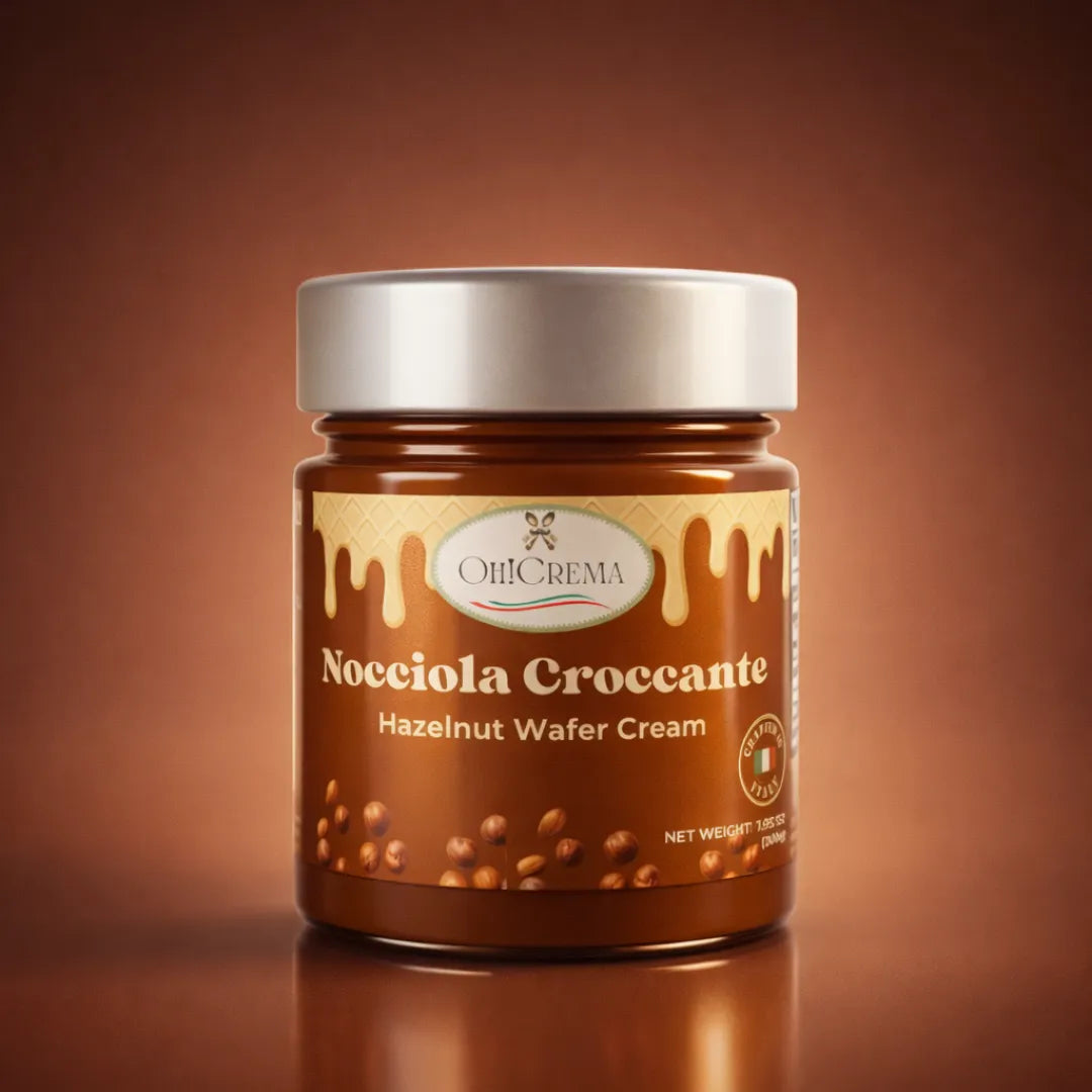 Hazelnut Wafer Cream Spread – Nocciola Croccante 200g | Oh! Crema