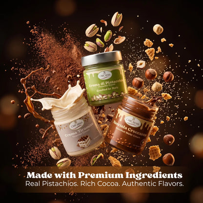 Pistachio Cream, Hazelnut Spread & Tiramisu Dessert Jars | Premium Trio Bundle