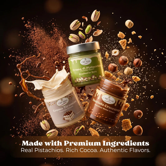 Pistachio Cream, Hazelnut Spread & Tiramisu Dessert Jars | Premium Trio Bundle