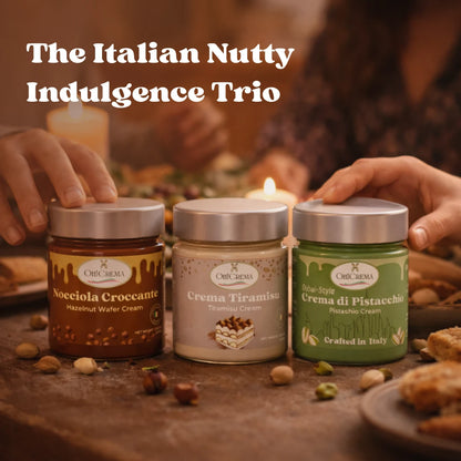 Italian Gourmet Spread Trio - Dubai Pistachio, Hazelnut Wafer & Tiramisu (3-Pack)