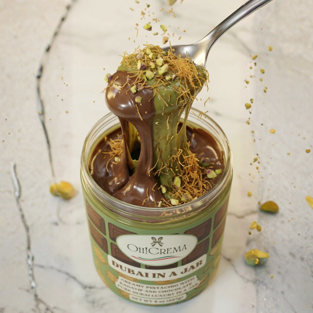 Dubai in a Jar – Handcrafted - Creamy Pistachio with Kadayıf & Chocolate
