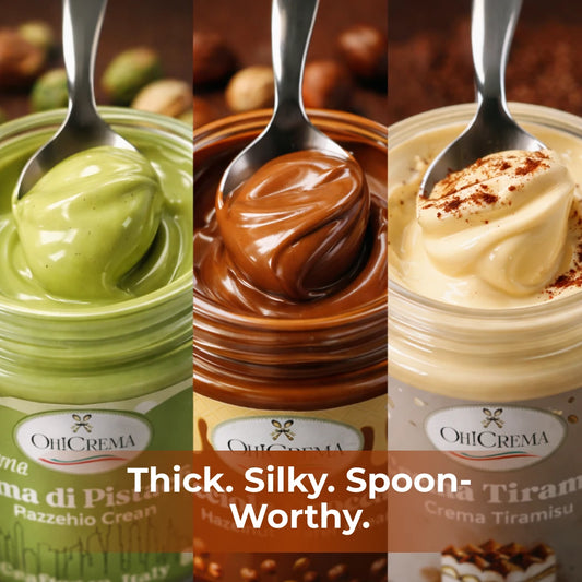 Italian Gourmet Spread Trio - Pistachio, Hazelnut Wafer & Tiramisu (3-Pack)