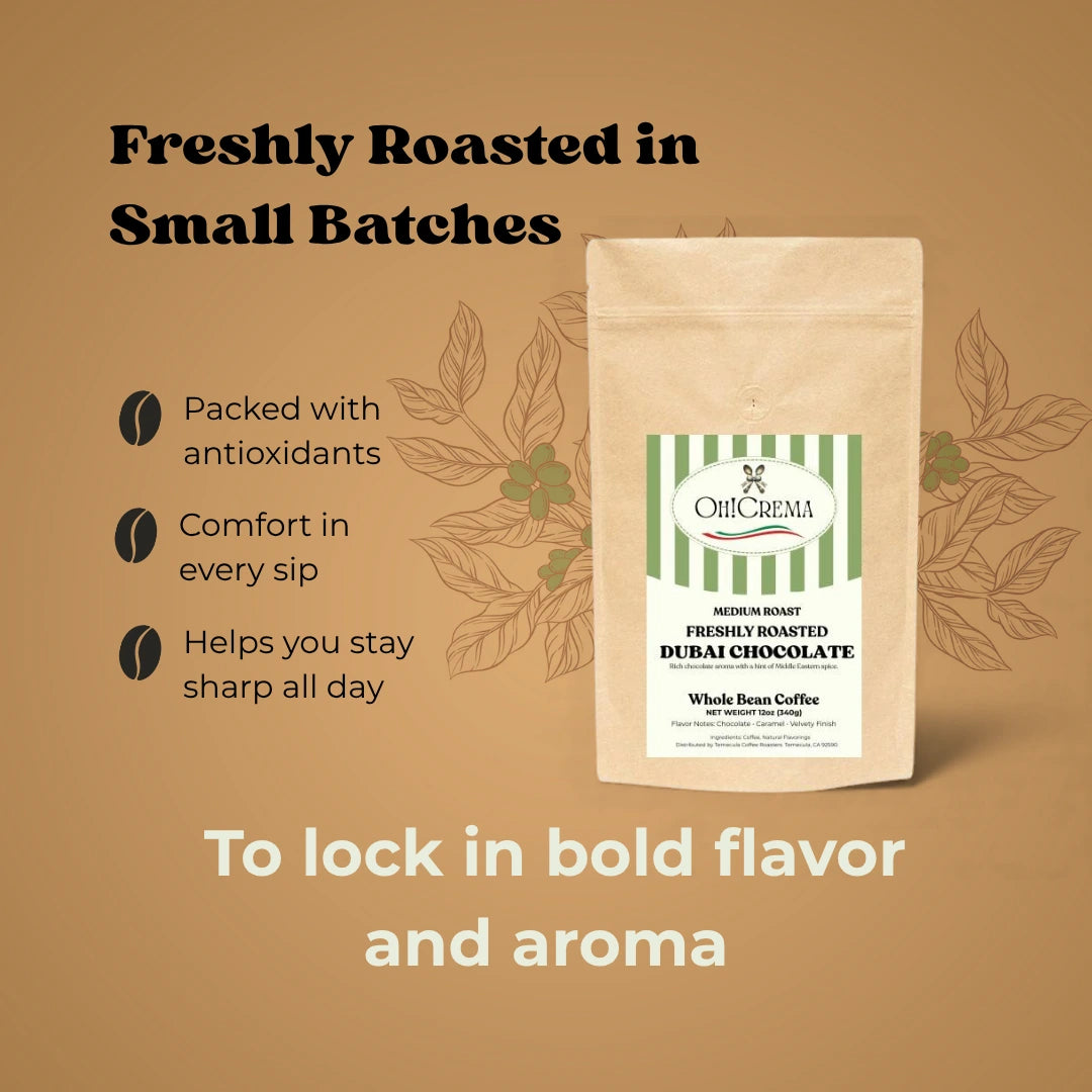 Dubai Chocolate Arabica Coffee – Whole Bean (12 oz)