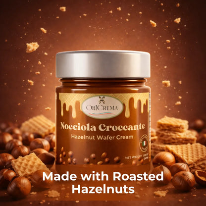 Hazelnut Wafer Cream Spread – Nocciola Croccante 200g | Oh! Crema