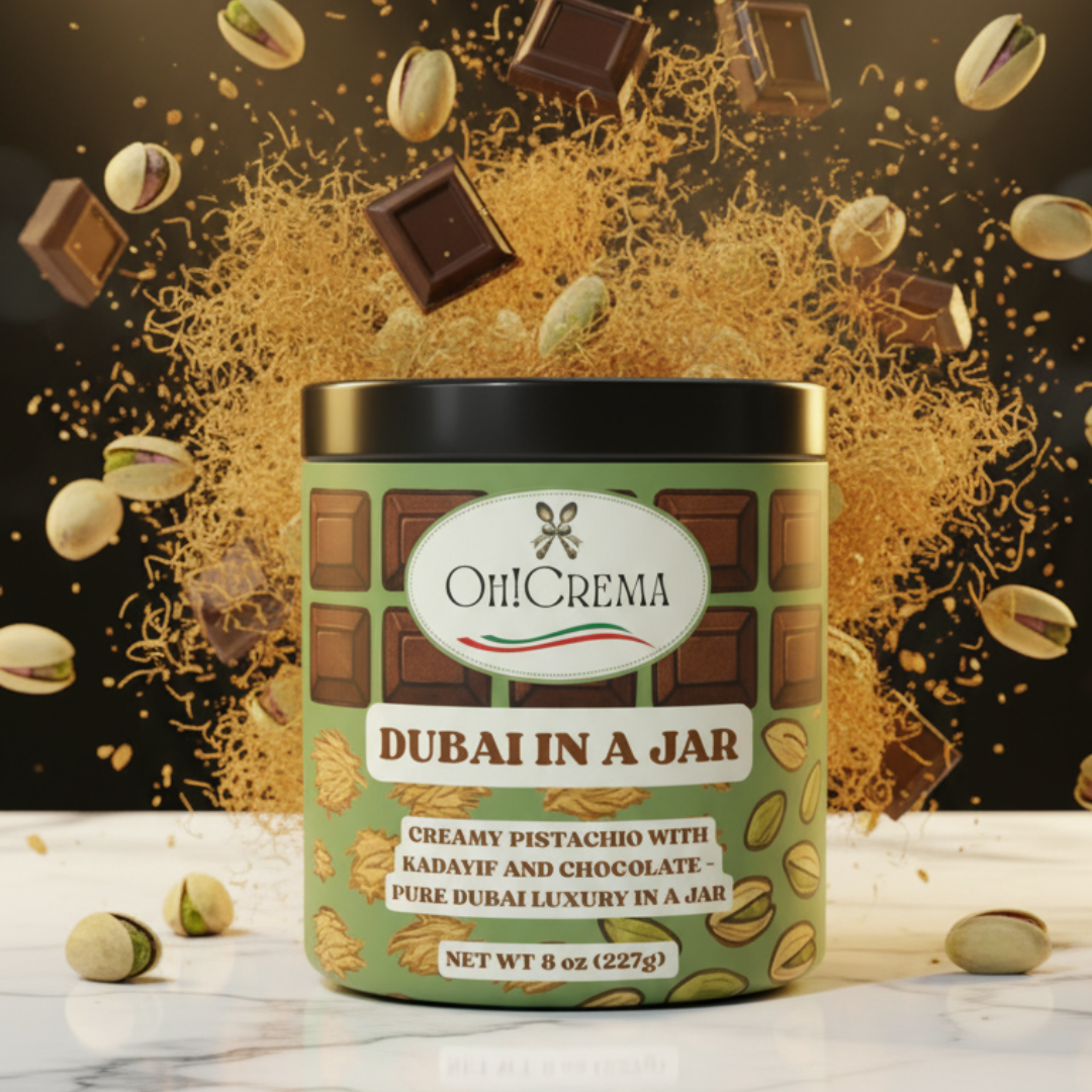 Dubai in a Jar – Creamy Pistachio with Kadayıf & Chocolate