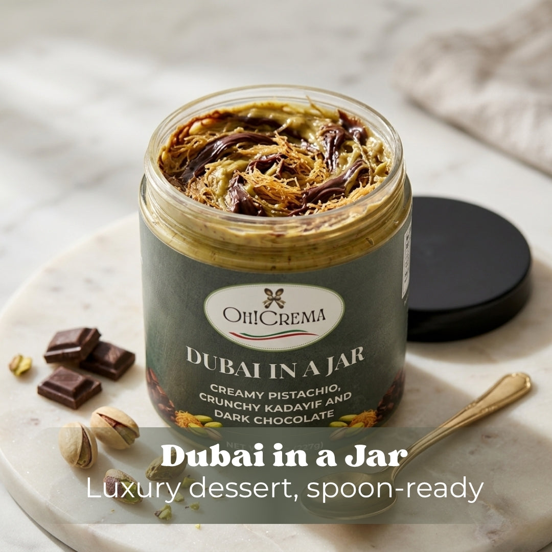 Dubai in a Jar – Handcrafted - Creamy Pistachio with Kadayıf & Chocolate