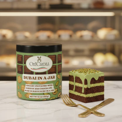 Dubai in a Jar – Creamy Pistachio with Kadayıf & Chocolate