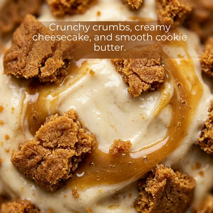 Cookie Butter Cheesecake in a Jar – Layered Cheesecake Cream & Crunchy Cookie Crumbles