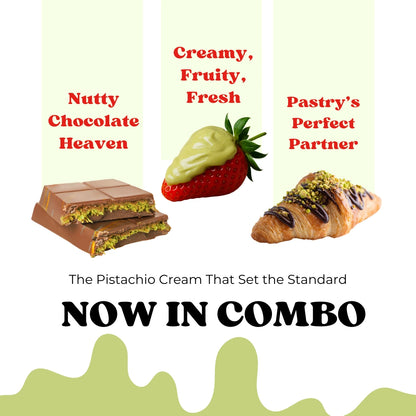 Dubai-Style Pistachio Cream & Premium Italian Pistachio Cream - 2 Packs - 230g each