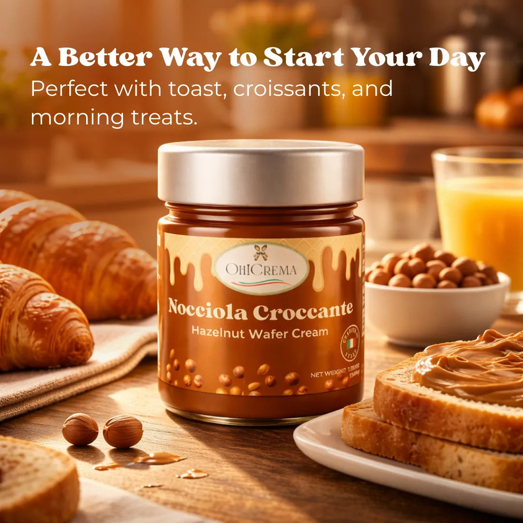 Hazelnut Wafer Cream Spread – Nocciola Croccante 200g | Oh! Crema