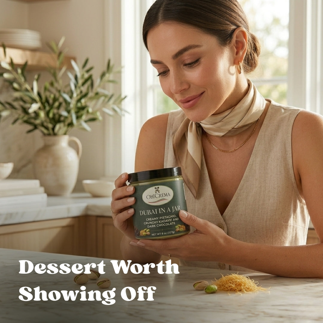 Dubai in a Jar – Handcrafted - Creamy Pistachio with Kadayıf & Chocolate