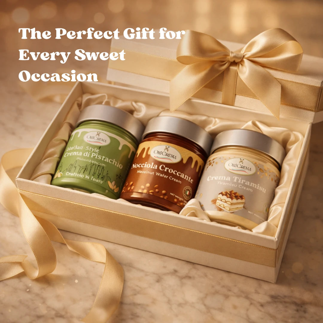 Italian Gourmet Spread Trio - Dubai Pistachio, Hazelnut Wafer & Tiramisu (3-Pack)