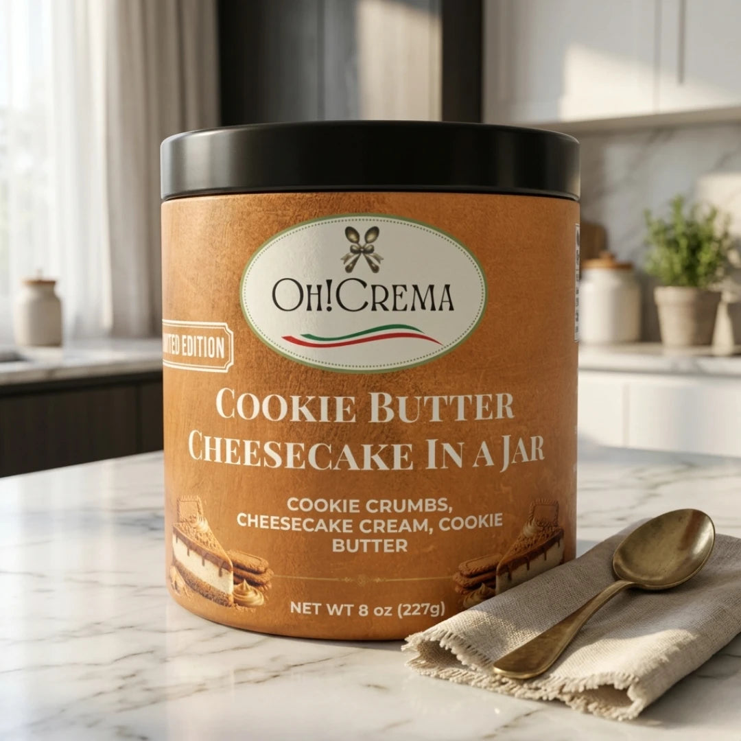 Cookie Butter Cheesecake in a Jar – Layered Cheesecake Cream & Crunchy Cookie Crumbles