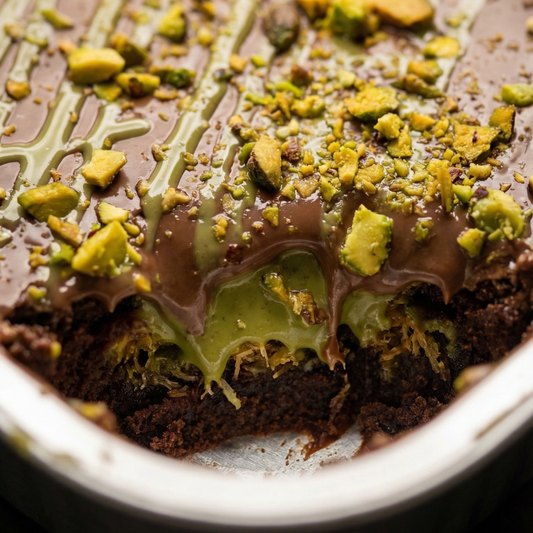 Dubai Pistachio Brownie with Kataifi – 12 oz Tray