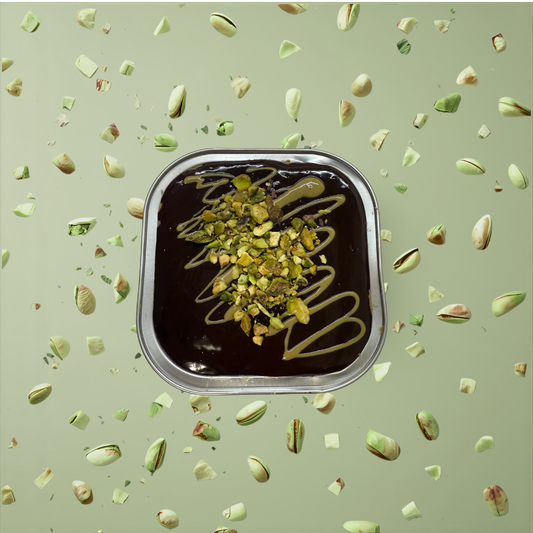 Dubai Pistachio Brownie with Kadayif – 12 oz Tray