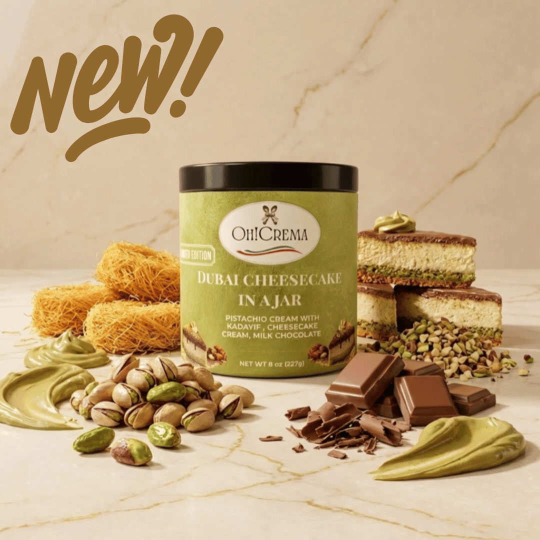 Dubai Cheesecake in a Jar – Kataifi, Pistachio & Chocolate (8oz)