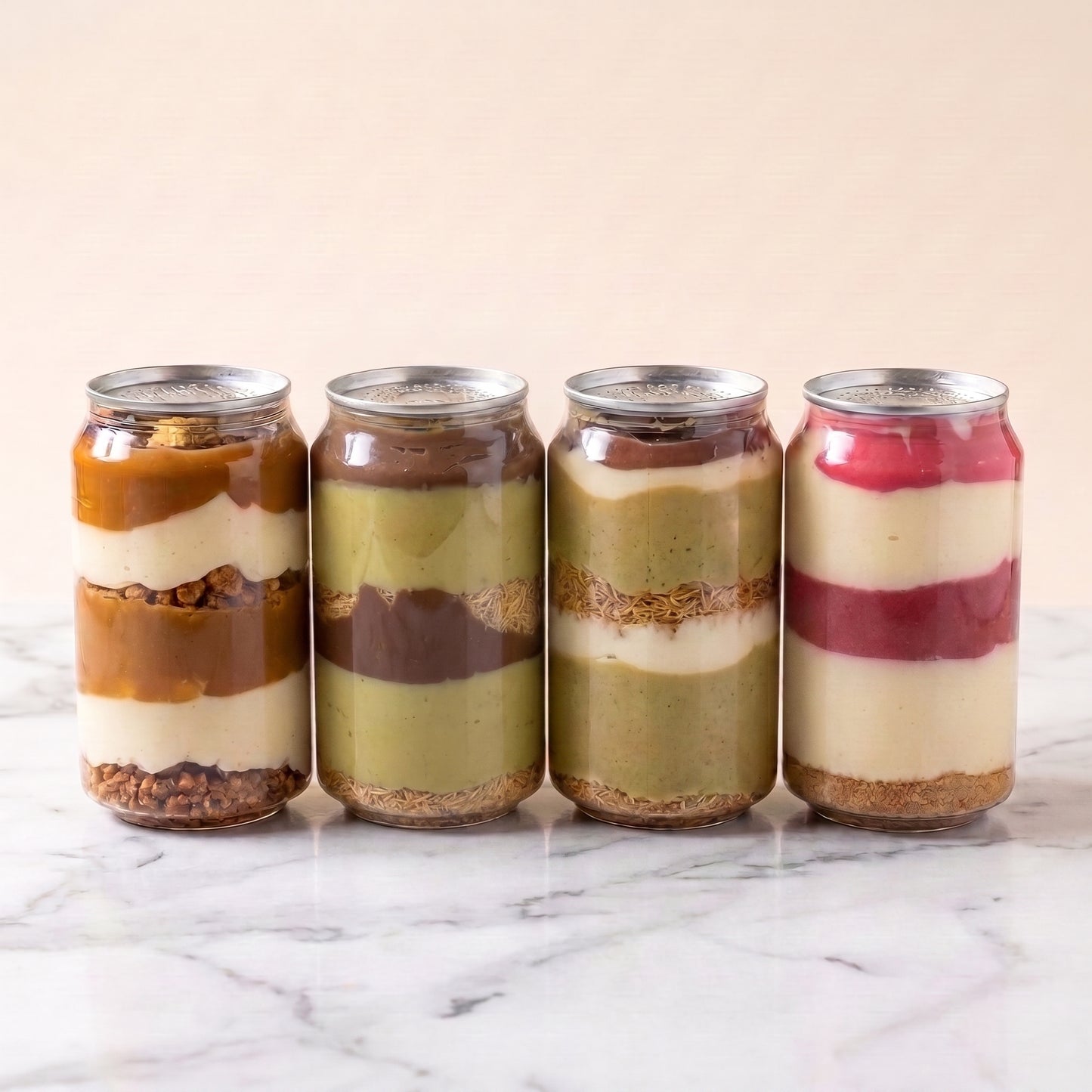Oh! Crema Signature Bundle — 4 Layered Dessert Jars | Dubai, Cookie Butter & Strawberry