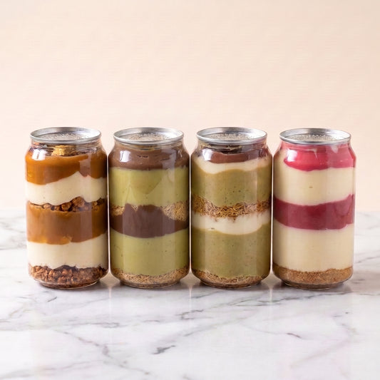 Oh! Crema Signature Bundle — 4 Layered Dessert Jars | Dubai, Cookie Butter & Strawberry