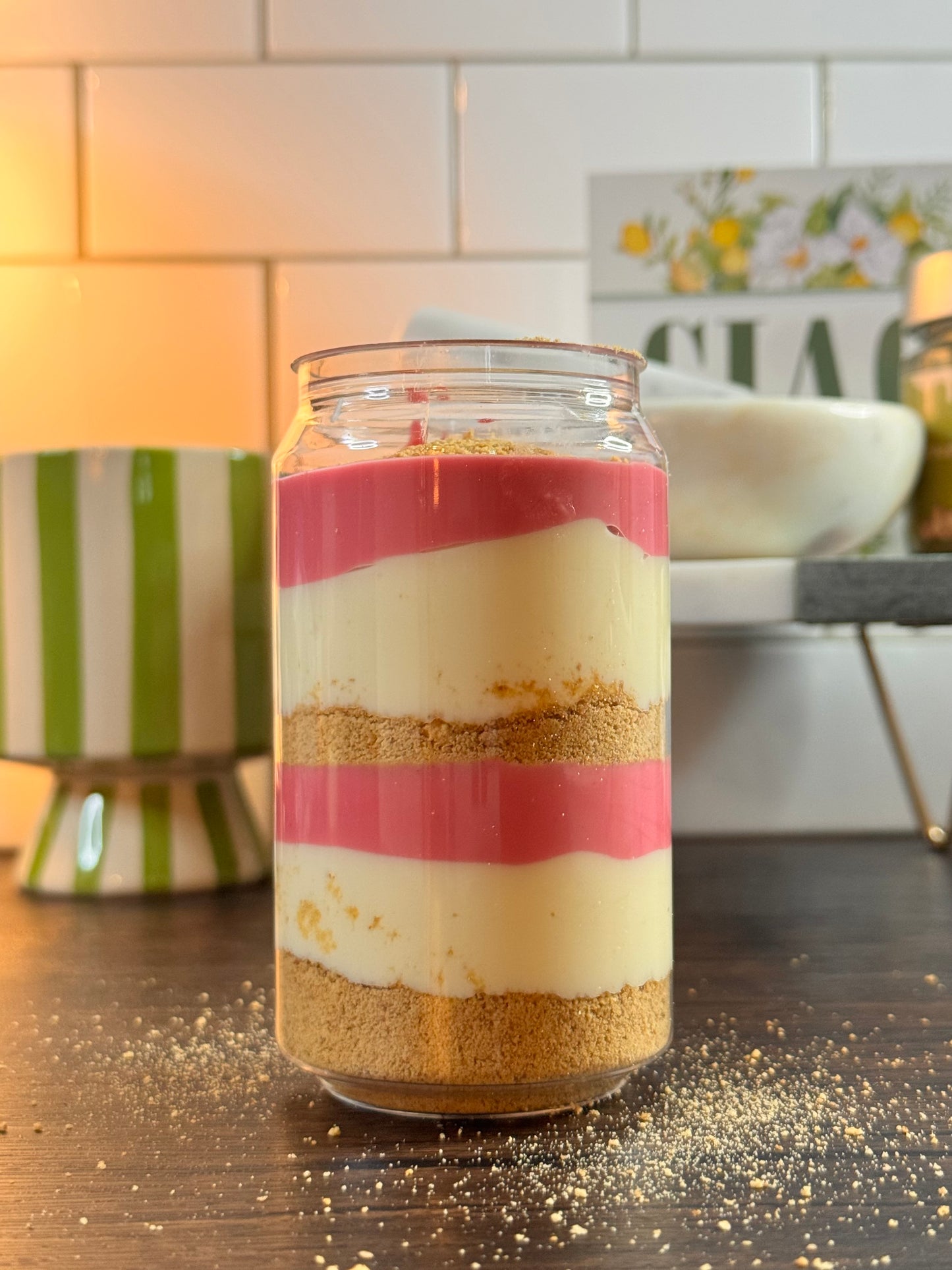 Strawberry Cheesecake in a Jar — Graham, Cheesecake Cream & Strawberry | 10 oz