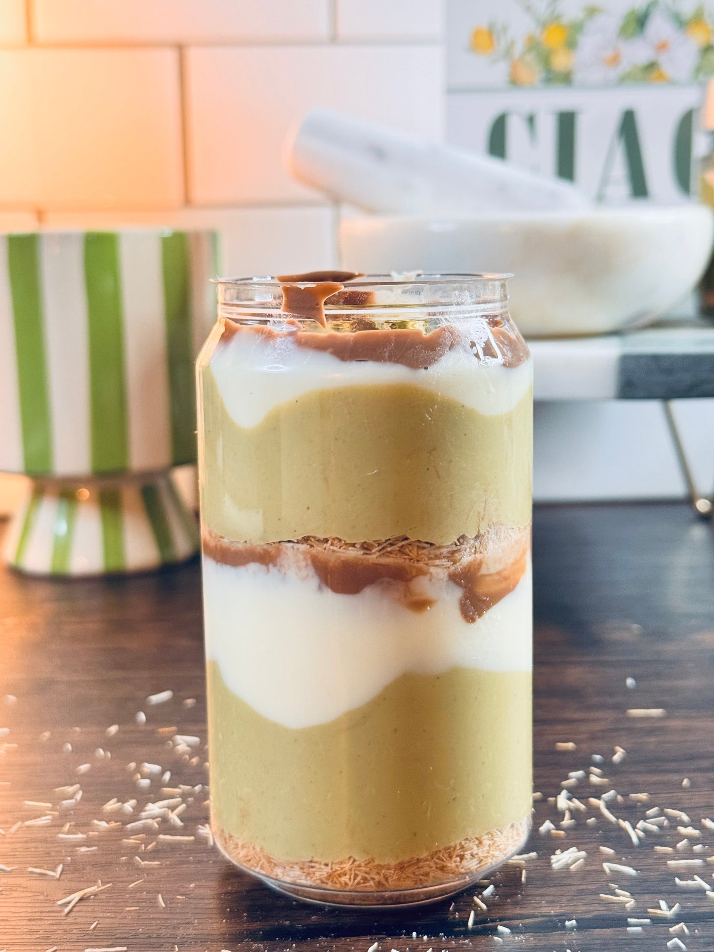 Dubai Cheesecake in a Jar — Kataifi, Pistachio & Belgian Chocolate | 10 oz