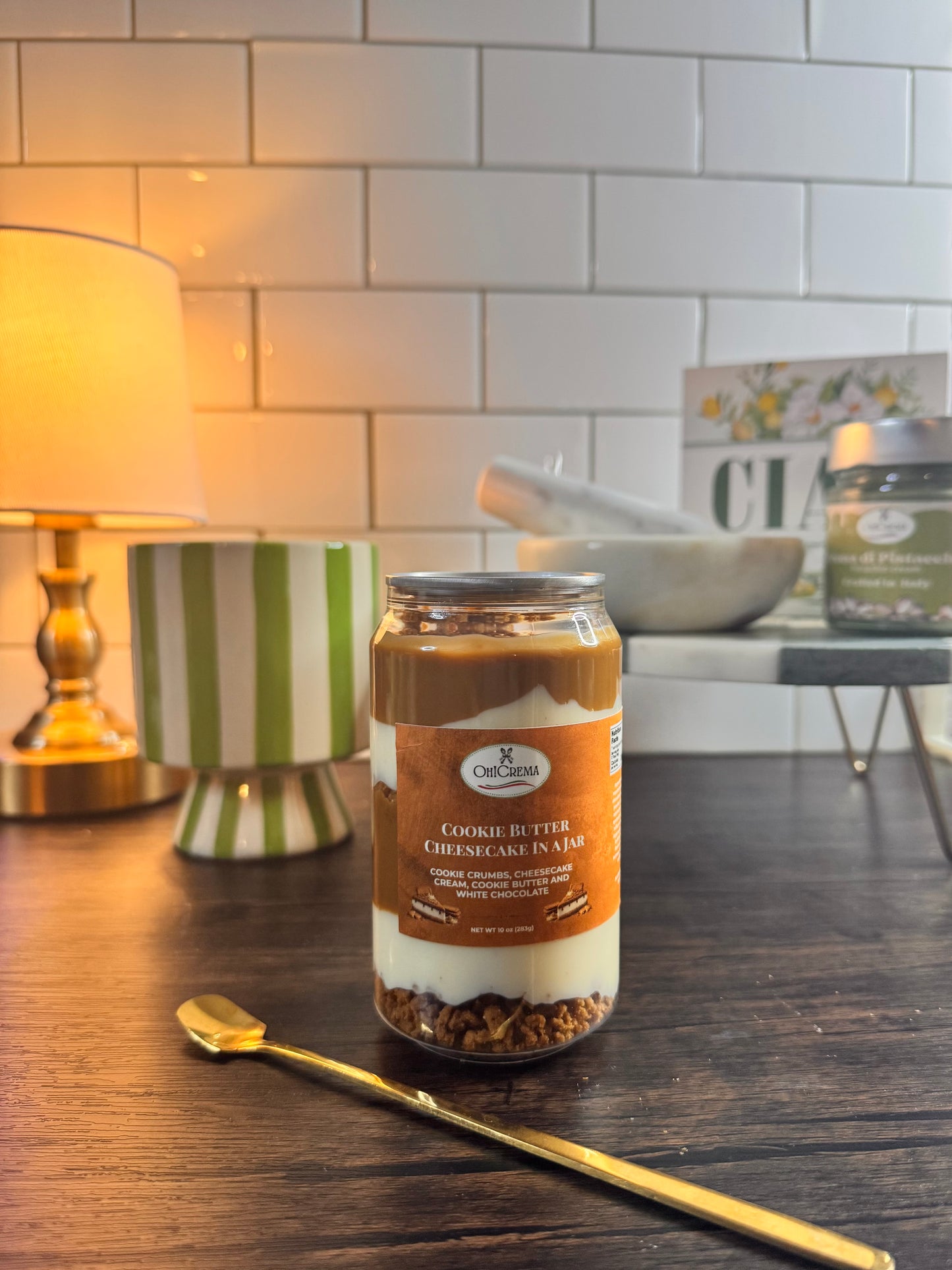 Cookie Butter Cheesecake in a Jar — Speculoos, Cheesecake Cream & Cookie Crumbs | 10 oz