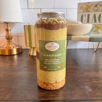 Dubai in a Jar — Handcrafted Pistachio, Kadayif & Belgian Chocolate | 10 oz & 16 oz