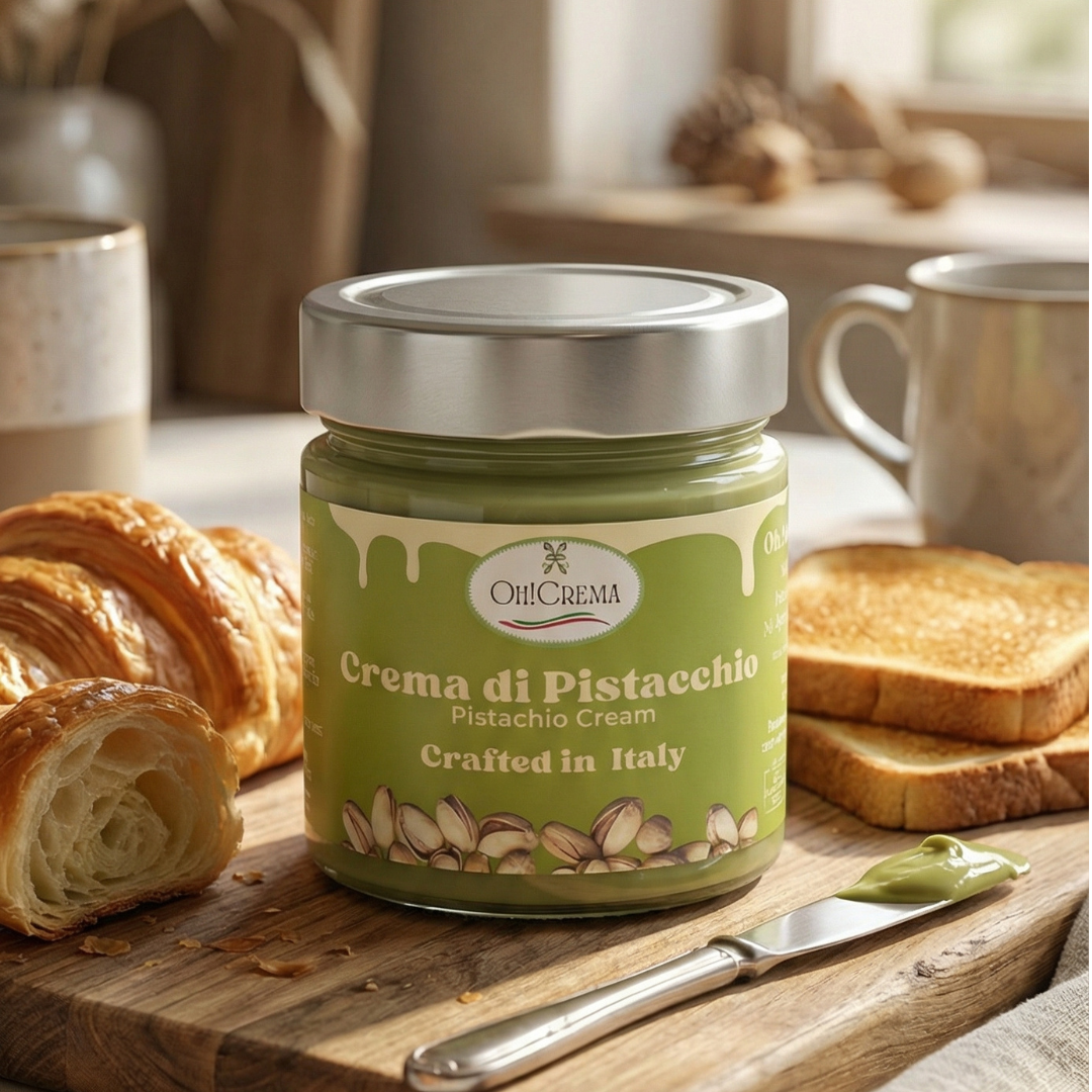 Italian Pistachio Cream Spread 200g | Oh! Crema Italian Pistachio Cream Spread 200g | Oh! Crema