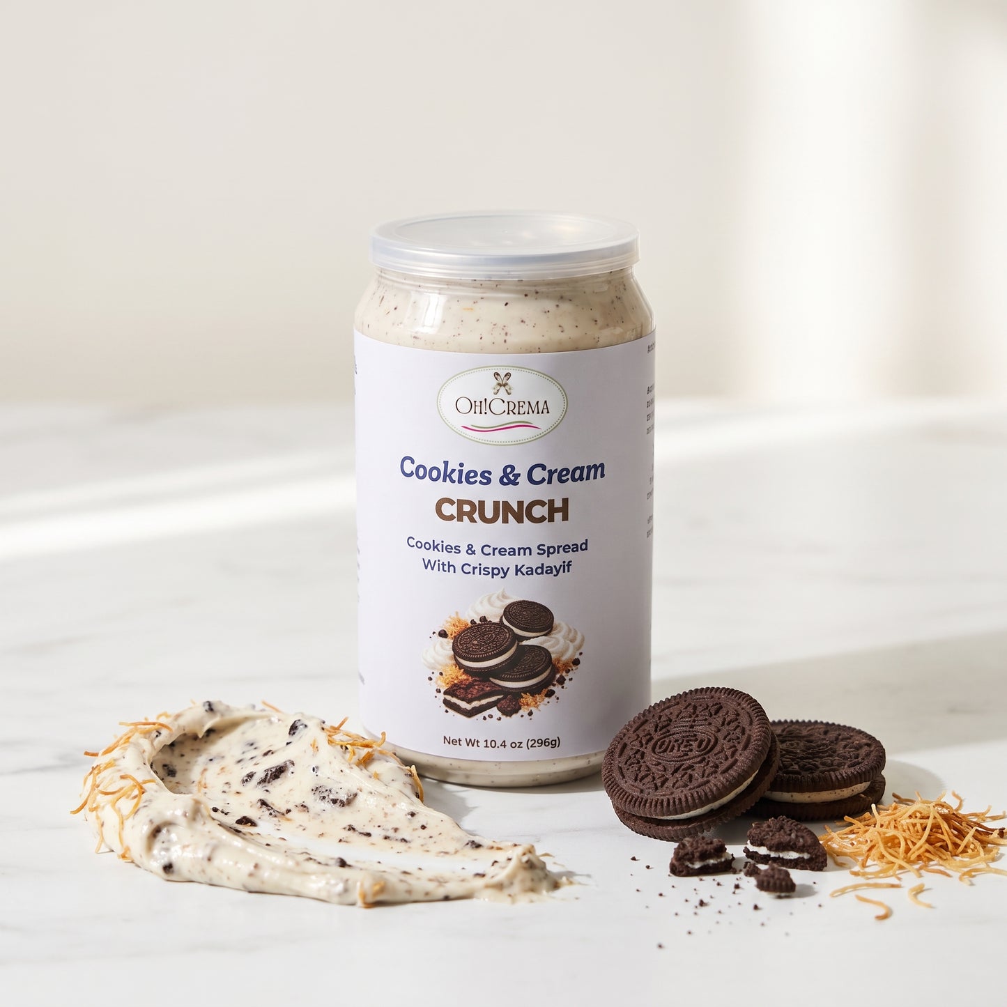 Cookies & Cream Crunch — Cookies & Cream Spread with Crispy Kadayif | 10.4 oz