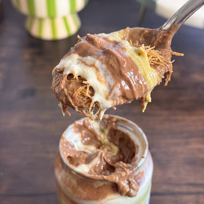 Dubai Cheesecake in a Jar — Kataifi, Pistachio & Belgian Chocolate | 10 oz