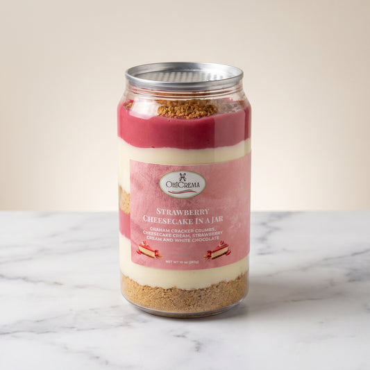 Strawberry Cheesecake in a Jar — Graham, Cheesecake Cream & Strawberry | 10 oz