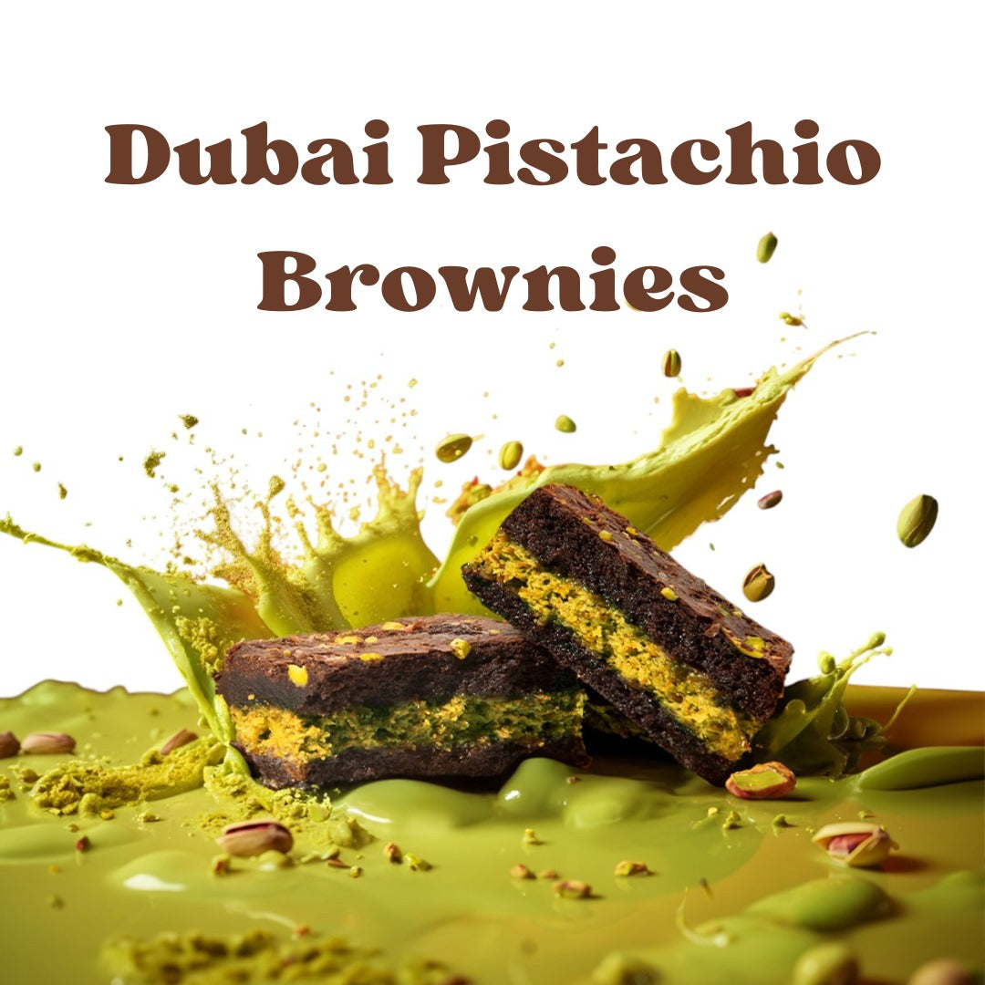 Dubai Pistachio Brownies with Kadayif – 2 Pack (4 oz Trays)