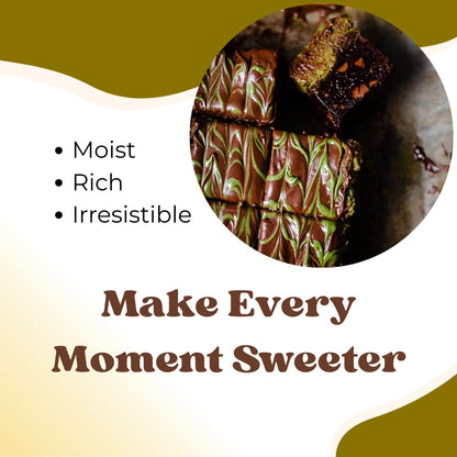 Dubai Pistachio Brownies with Kadayif – 2 Pack (4 oz Trays)