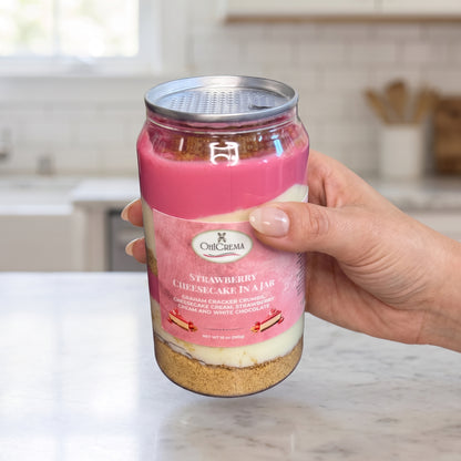 Strawberry Cheesecake in a Jar — Graham, Cheesecake Cream & Strawberry | 10 oz