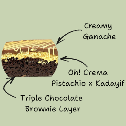 Dubai Pistachio Brownie with Kataifi– 12 oz Tray